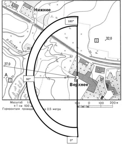 Munka a topográfiai térkép (ek) Munka a topográfiai térkép