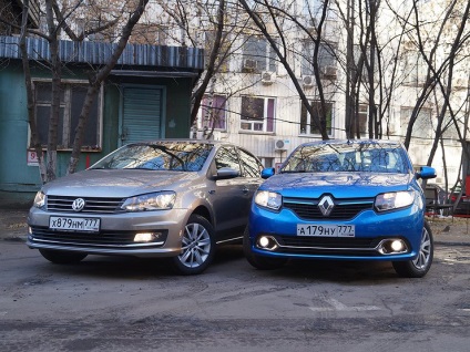 Renault Logan vs Volkswagen Polo szedán költségvetési verseny - autó (Renault) Renault Logan vs Volkswagen Polo szedán költségvetési verseny - autók