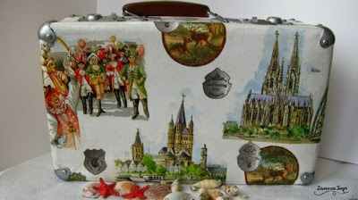 Felújítás és decoupage egy régi bőrönd