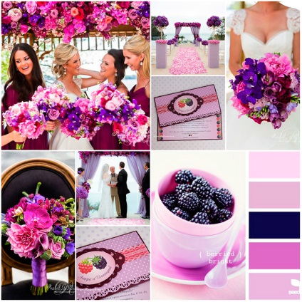 Rózsaszín esküvői bármilyen színkombinációval rózsaszín az esküvő kiegészítők