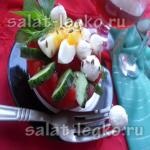 Saláta csirke szívek recept egy fotót a legfinomabb