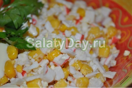 Rák saláta kukoricával - táplálja a vendégek finom és egyszerű recept fotókkal és videó (rák) Rák saláta kukoricával - táplálja a vendégek finom és egyszerű recept fotókkal és videó