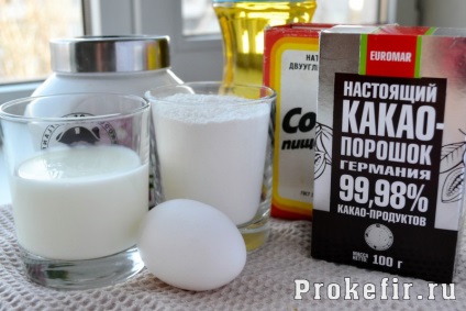 Csokoládé palacsinta kefir - egy recept lépésről lépésre fotók