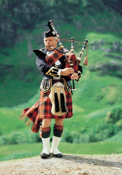 Szimbólumok Skócia zászló és himnusz paplan és duda