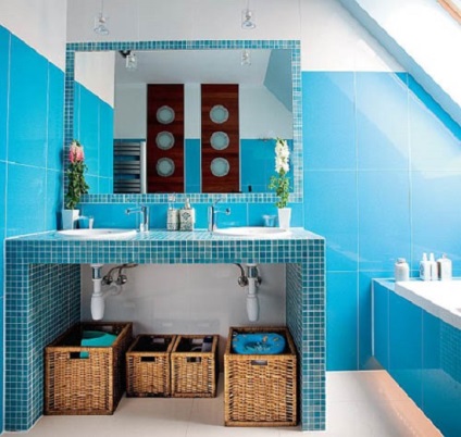 Modern design fürdőszoba különböző színek, felületek, stílusok, 34 kép szép belsőépítészeti