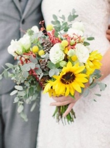 Esküvői csokor napraforgó (57 fotó) (Wedding) Esküvői csokor napraforgó (57 fotó)