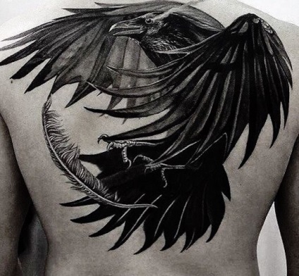 Raven tetoválás jelentése és értéke a baromfi a világtörténelemben, az online magazin tetoválás