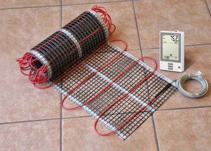 Fektetése elektromos padlófűtés (stack) Fektetése elektromos padlófűtés