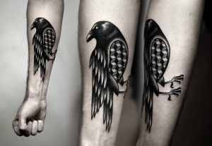 Raven tetoválás, tattoofotos (fénykép miniatűr érték) Raven tetoválás, tattoofotos