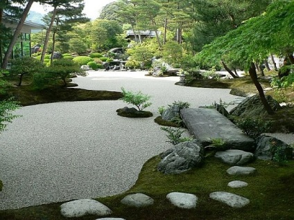 Japánkert képek szikla (japán sziklakert táj fotó a kezüket a japán stílus) Japán sziklakert fotók