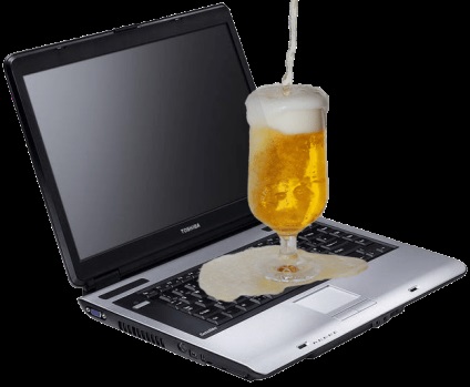 Töltött laptop sör