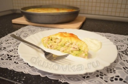 Sült cukkini csirke a sütőben - a recept egy fotó