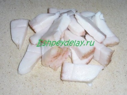 Fried disznó vére egy serpenyőben hagymát, szalonnát - recept fotókkal (sült vér zsír) Fried disznó vére egy serpenyőben hagymát, szalonnát - recept fotókkal