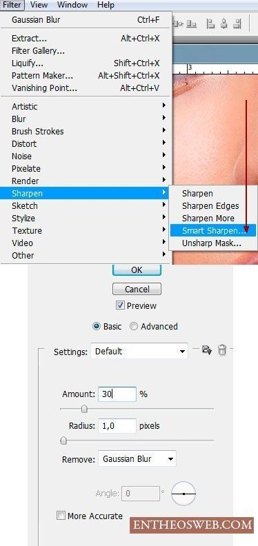 Így retusálás portré Photoshop (Fény lágy fény) Do portré retusálás Photoshop