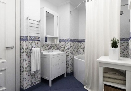 Fürdőszoba tervezés stílusában Provence (55 fotó) Belső Ötletek