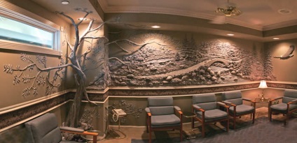 A szokatlan háromdimenziós fali dekoráció festett gipsz, ezermester