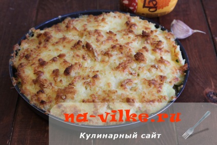 Karaj burgonyával és sajttal kemencében - egy recept fényképpel (sajt) Karaj burgonyával és sajttal sütőben - a recept egy fotó