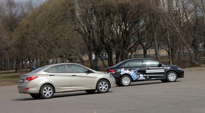 Tesztvezetés hyundai solaris (Hyundai Solaris) ellen Volkswagen Polo szedán (VW Polo szedán)