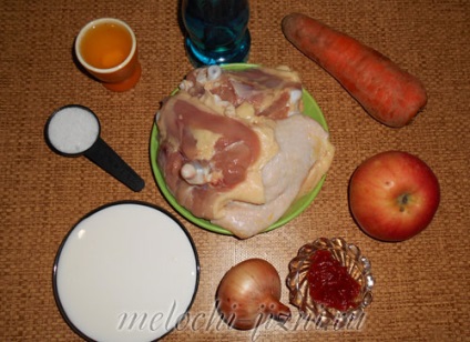 Párolt csirke almával - hús és belsőség - főzés - a kis dolgok az életben