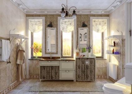 Fürdőszoba a Provence stílus - fotók a legjobb tervezési ötletek tervezés