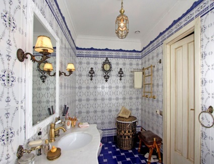 Fürdőszoba stílusában Provence nyugalom és az állandóság (35 fotó)