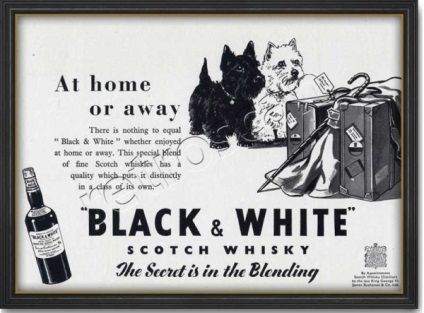 Whisky Blackjack End White (fekete-fehér), és az eredete az ital