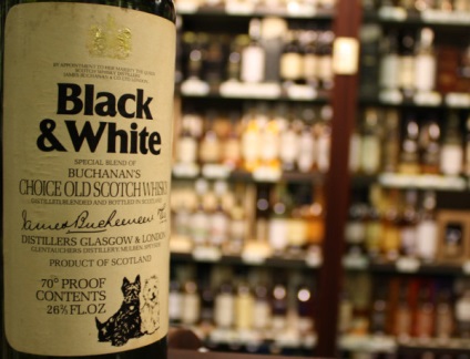 Whisky Blackjack End White (fekete-fehér), és az eredete az ital
