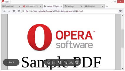 Az opera fejlesztő 25 növeli a képességet, hogy megtekinthesse pdf, mind a böngészők az Internet