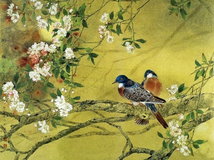 Virágok és madarak - az ősi kínai művészet irányát