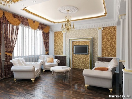 emelet kialakítása a nappaliban választani szín és a minta