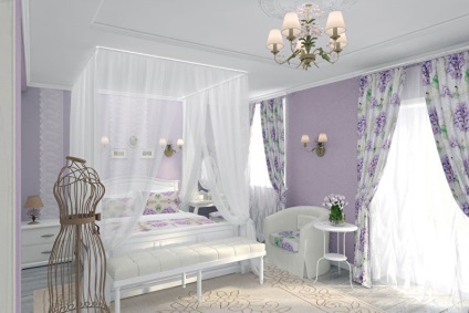 Hálószoba kialakítása a stílus Provence 65 fotók, ötletek belsővel