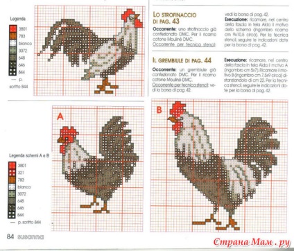 Mi a módja technológia kakas hímzés, csirke, hol találja