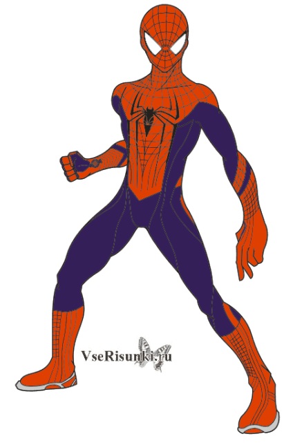 Hogyan kell felhívni a Spider-Man ceruza fokozatosan