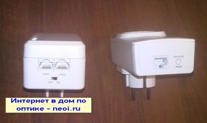 Hogyan hozzunk létre powerline - Adapter (PLC) származó Rostelecom vagy hogyan lefolytatására Internet hálózat 220