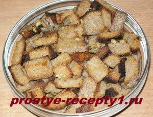 Hogyan lehet croutons a sütőben, a lépésről lépésre recept fotók (recept) Hogyan lehet croutons a sütőben, a lépésről lépésre recept fotók