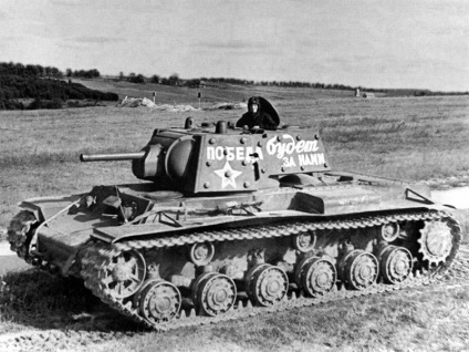 Mint egy tank „Klim Vorosilov” megállt a német hadsereg