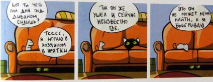 Koshkomanam minden korosztály szórakoztató képregény - macska és az egér - látogatás Kapitoshka