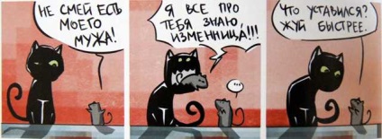 Koshkomanam minden korosztály szórakoztató képregény - macska és az egér - látogatás Kapitoshka