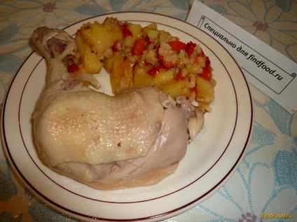 Főtt csirkecomb recept fotó (lábak) Főtt csirkecomb recept egy fotó