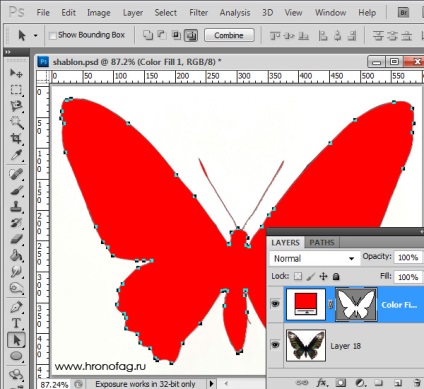 Fordítás raszter-vektor Photoshop (Varázspálca eszköz) Fordítás raszter-vektor Photoshop