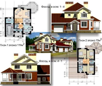Tervezés és terv az építési otthonok víkendház települések