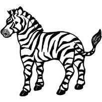 A színezés a zebra