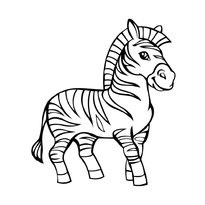 A színezés a zebra