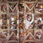 A Sixtus-kápolna a Vatikane Mikelandzhelo, fotó, festmény