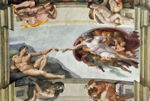 A Sixtus-kápolna a Vatikane Mikelandzhelo, fotó, festmény