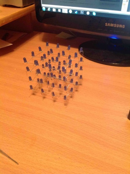 4x4x4 LED Cube kezét (lábát kiáll) LED kocka 4x4x4 saját kezűleg