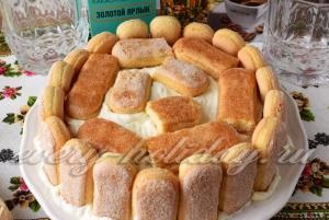 Cake - tiramisu recept lépésről lépésre fényképek otthoni
