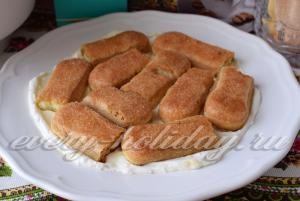Cake - tiramisu recept lépésről lépésre fényképek otthoni