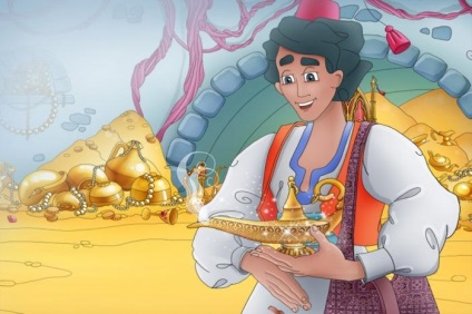 Csodalámpa Aladdin „emlékszik a jól ismert mese