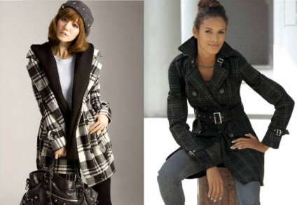 Mindig divatos női kabát a ketrecben fogja a stílus és a személyiség